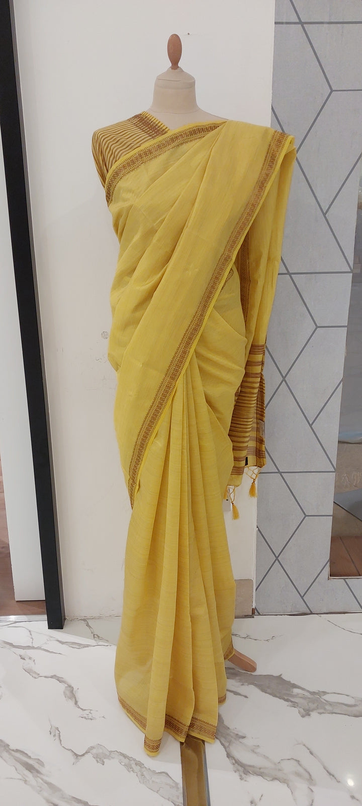 Ashwina Yellow Silk Saree