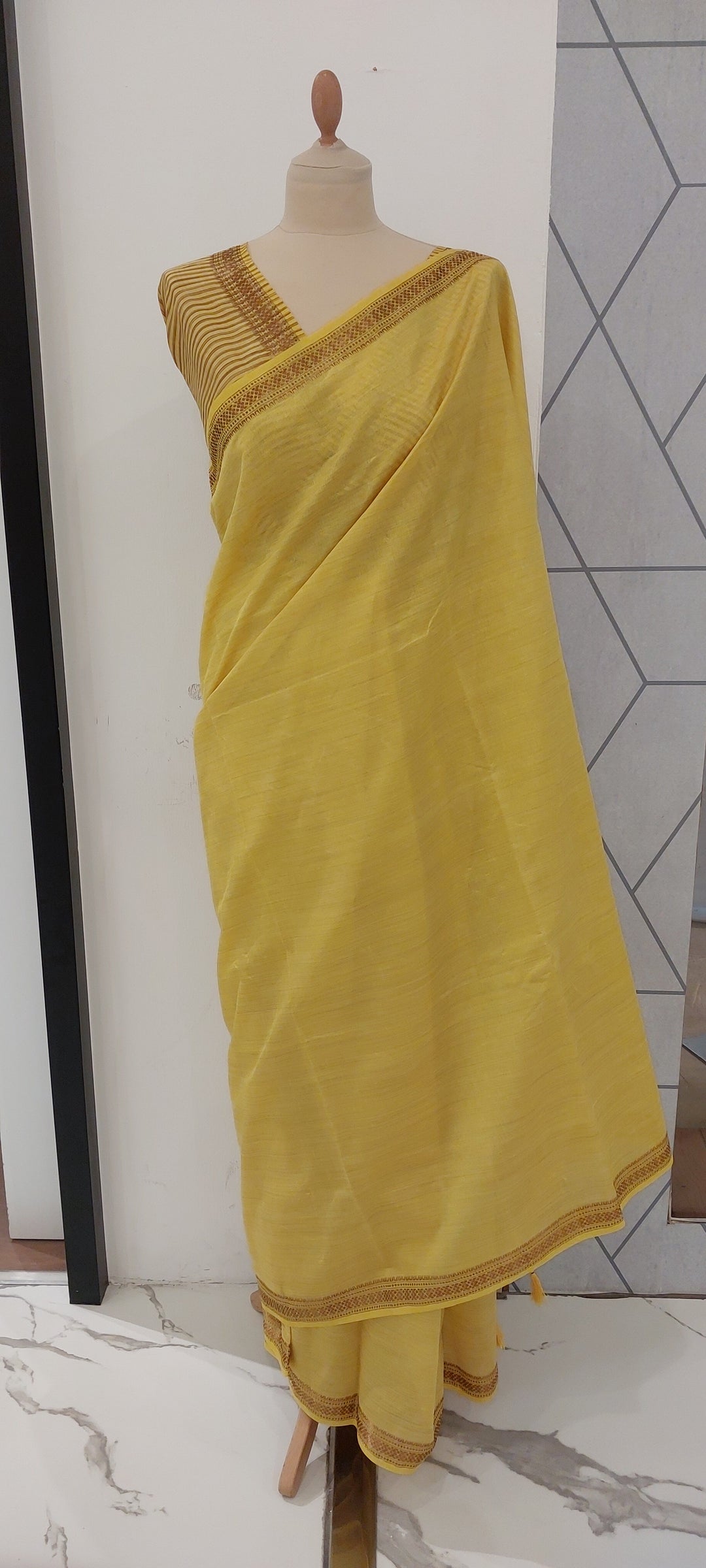 Ashwina Yellow Silk Saree