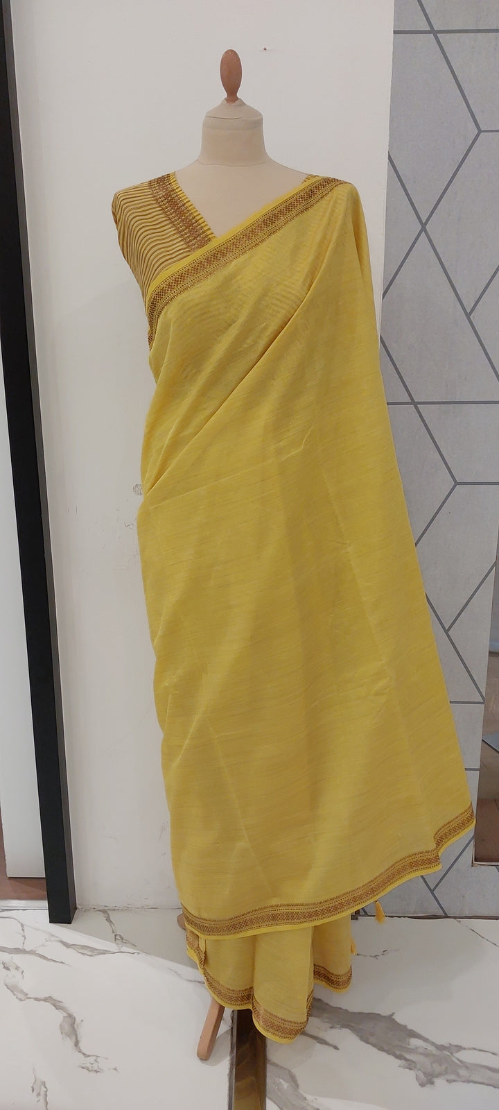 Ashwina Yellow Silk Saree