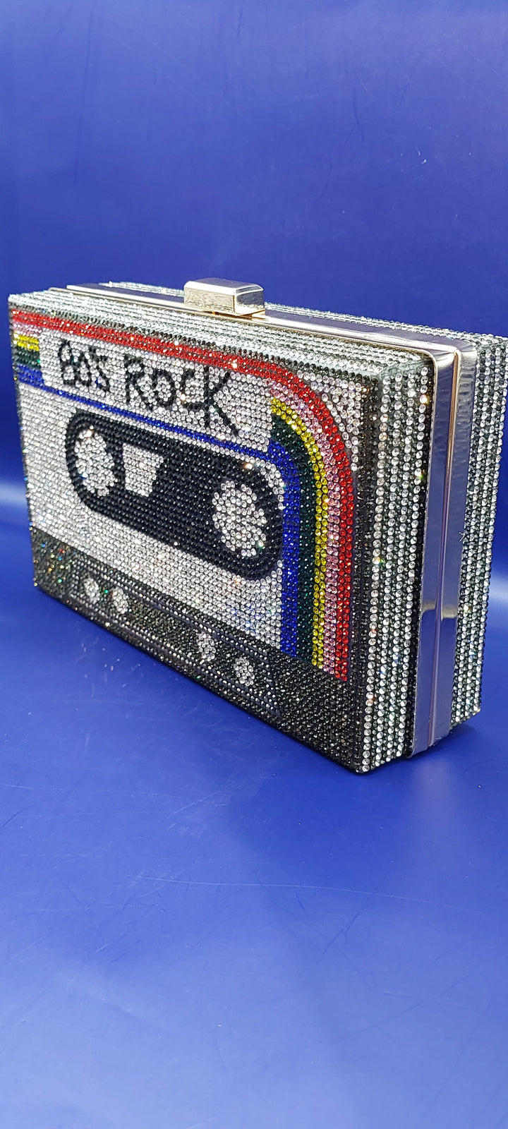 80s Rock Mixtape Rhinestone Clutch Bag