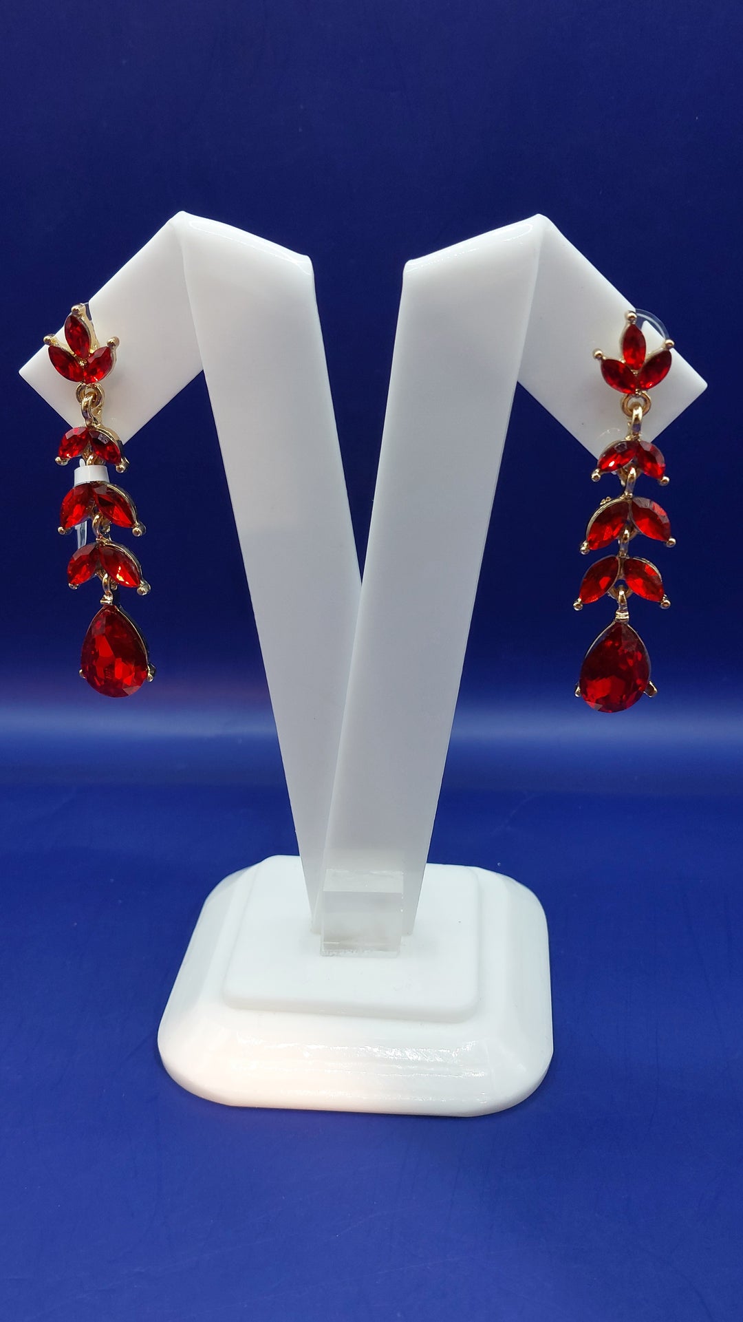 Zuhi Red Zirconia Earrings