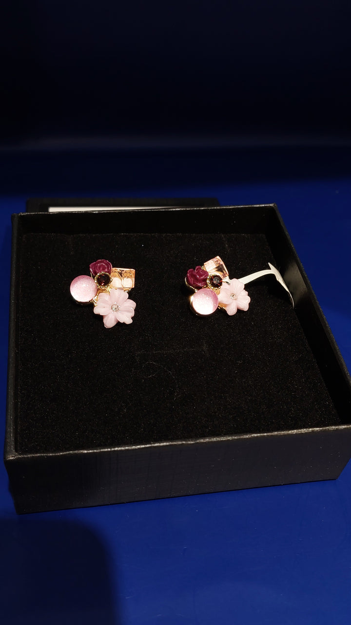 Zuhi Pink Flower Earrings