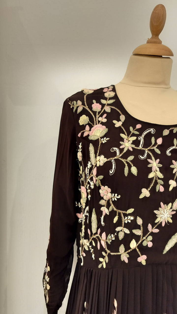 Brown Long Emberoidery (Ready-to-Wear)