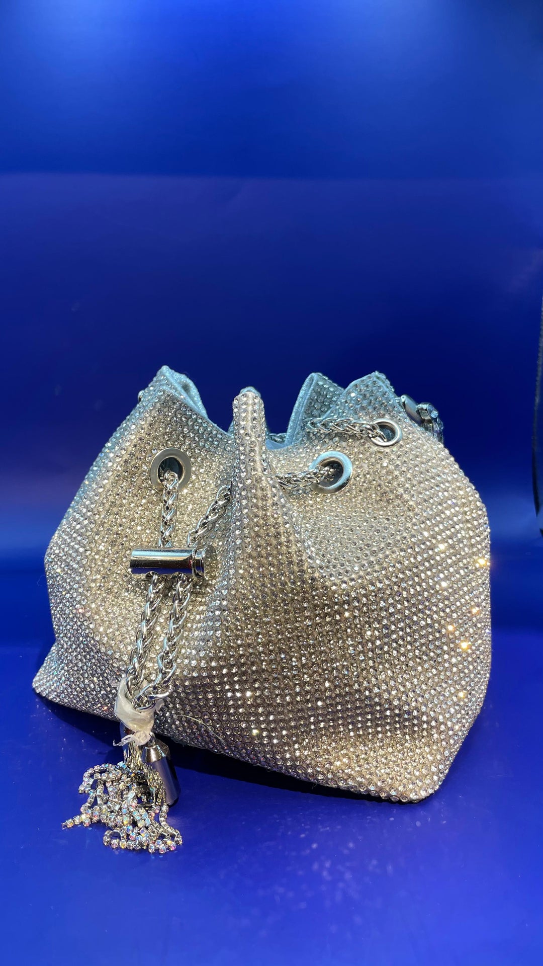 Sparkling Rhinestone Drawstring Bag