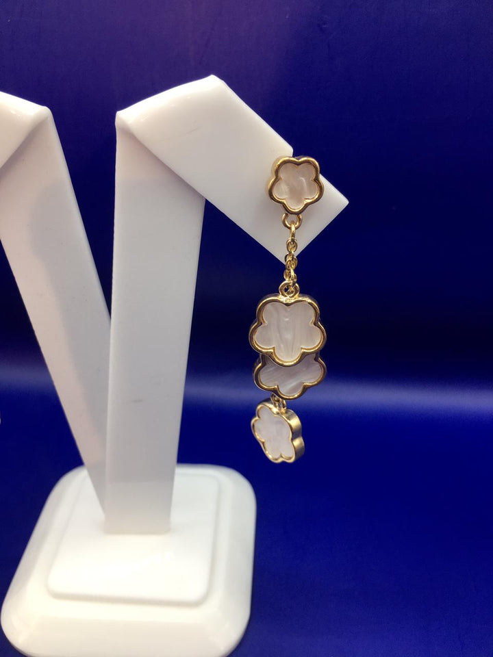 Zuhi Mother of Pearl Drops Earrings