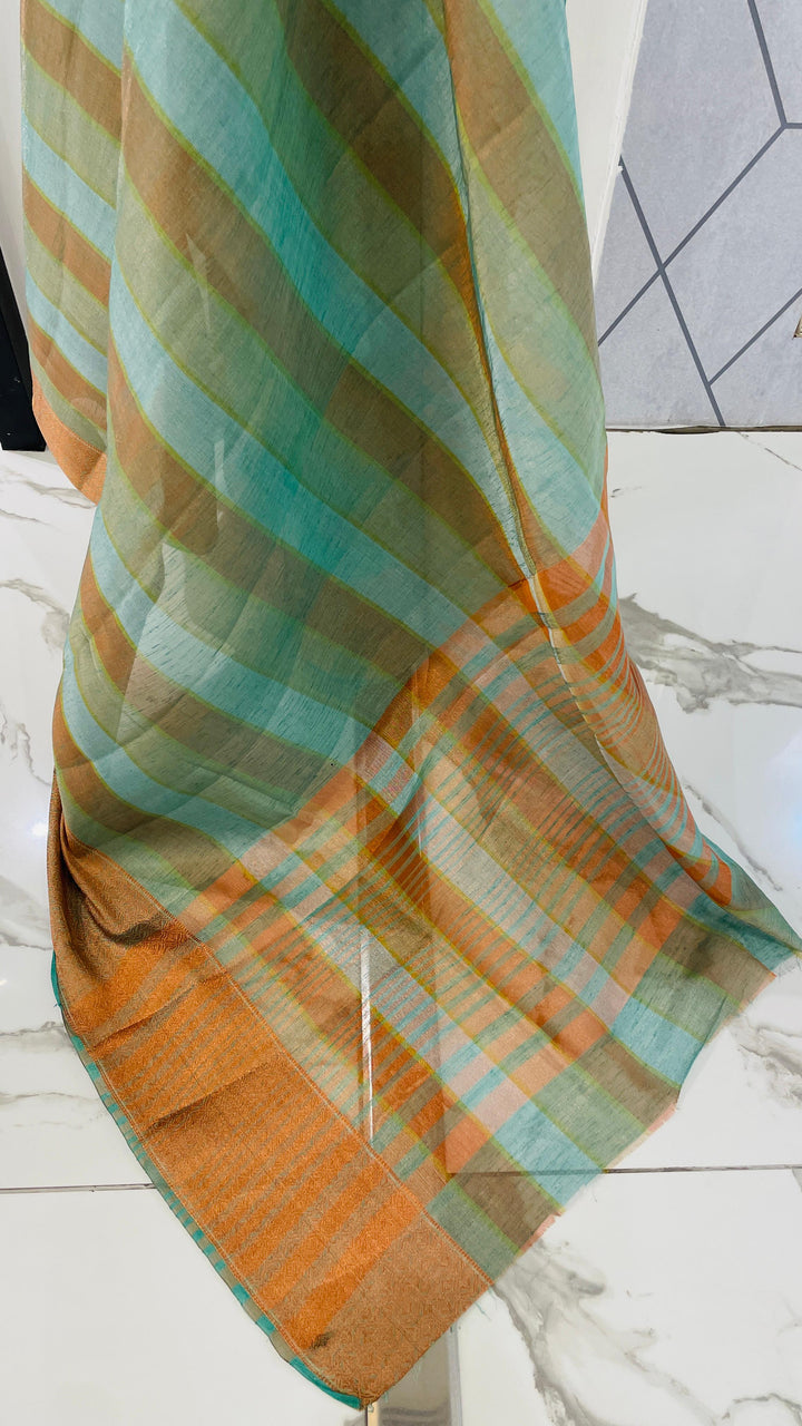 Ashwina Sage Green Shimmer Silk Saree