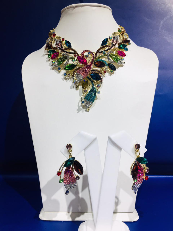 Dina Multicolour Crystal Necklace