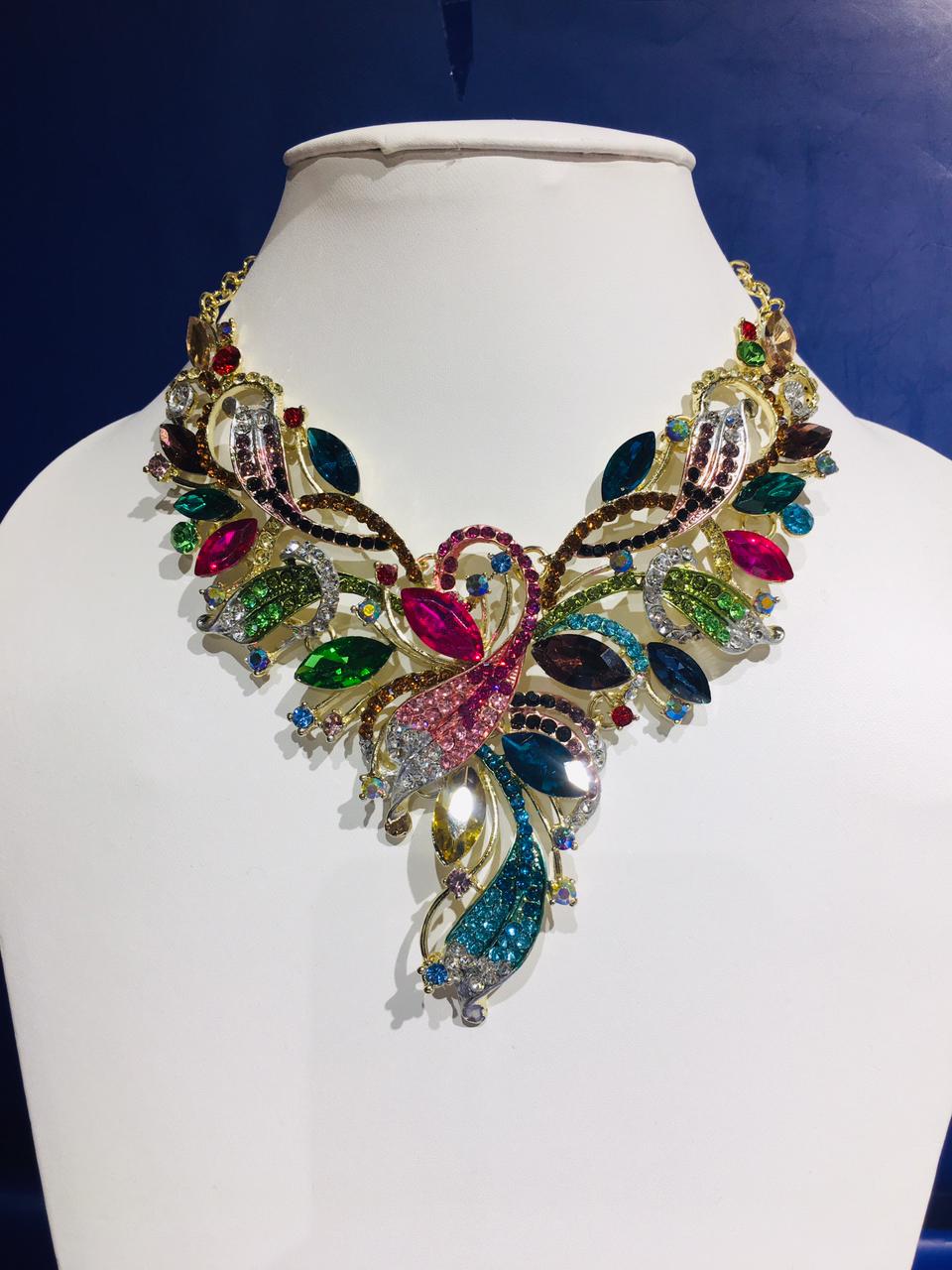 Dina Multicolour Crystal Necklace