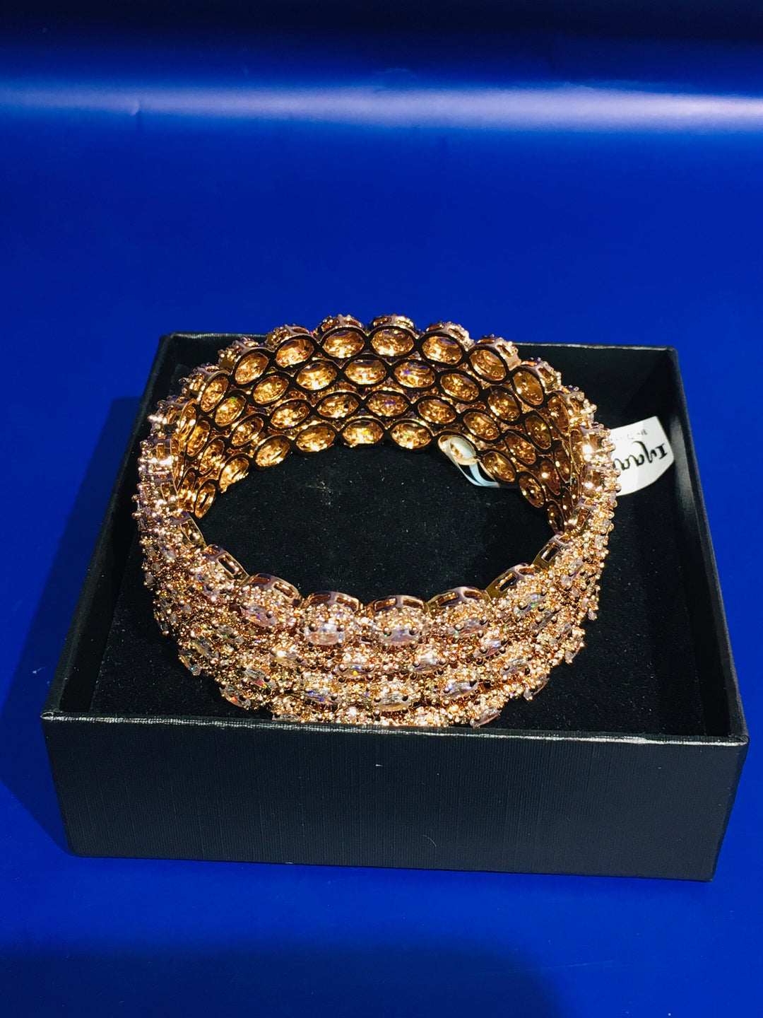 Tara Rosegold Crystals Art Deco Bracelet