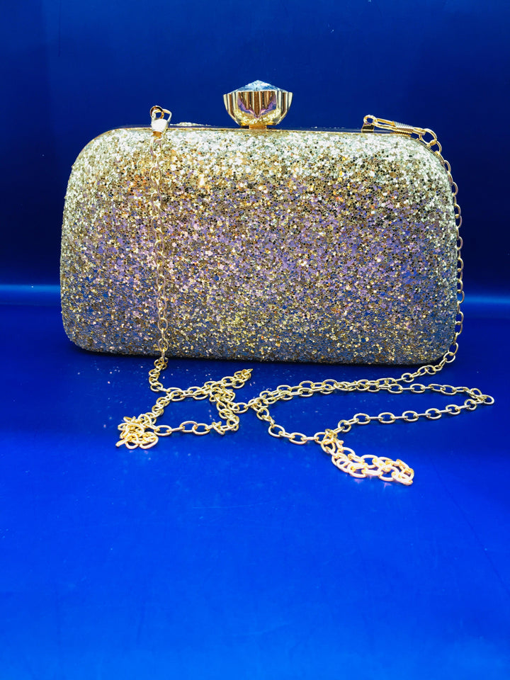 Elegant Gold Sparkling Evening Clutch Purse