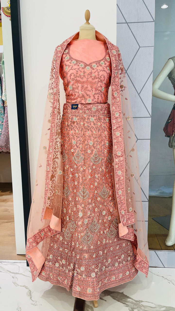 Shagun Blush Pink Lehenga (Unstitched)