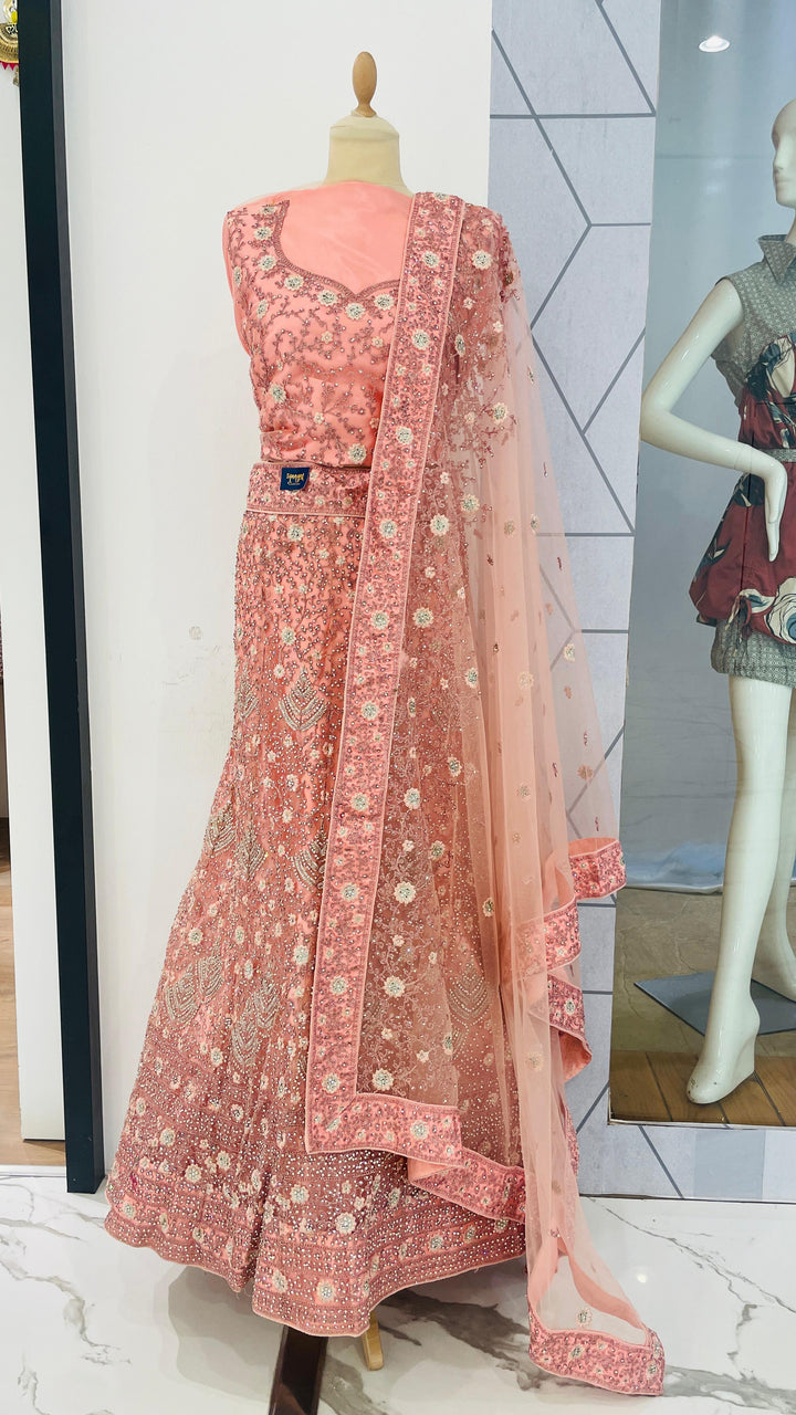 Shagun Blush Pink Lehenga (Unstitched)