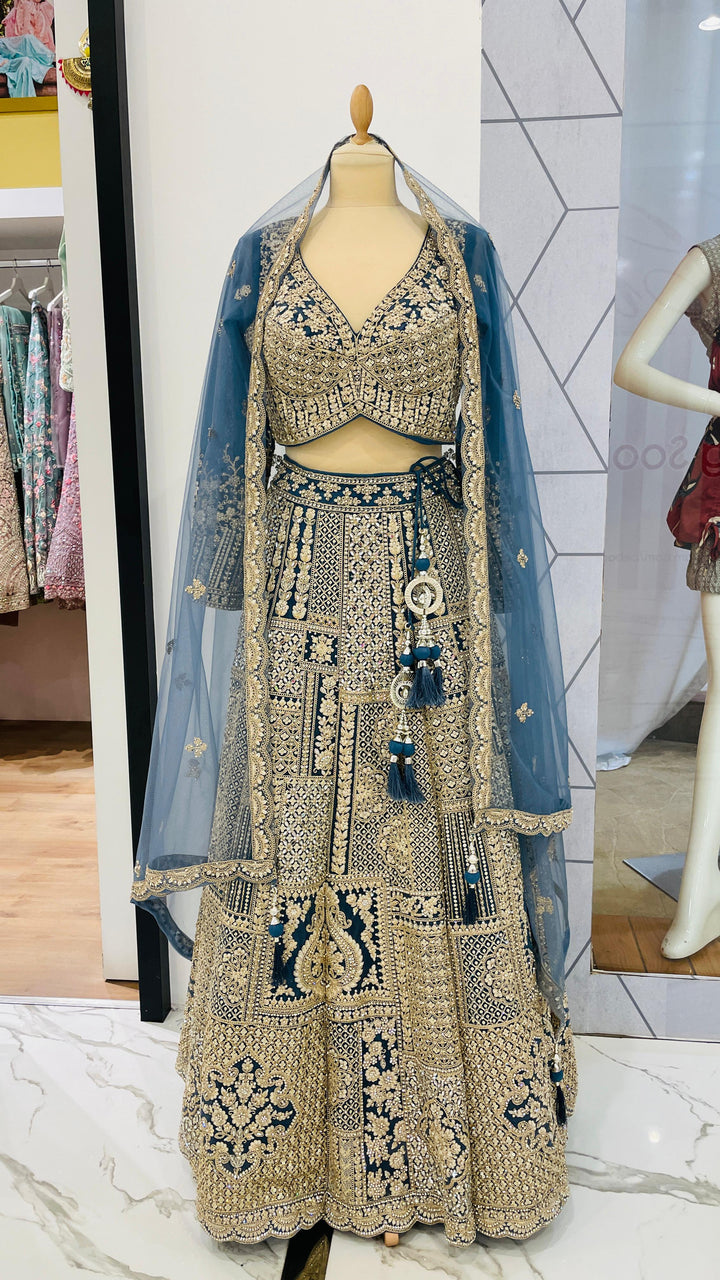 Shagun Blue Lehenga (Ready to Wear)