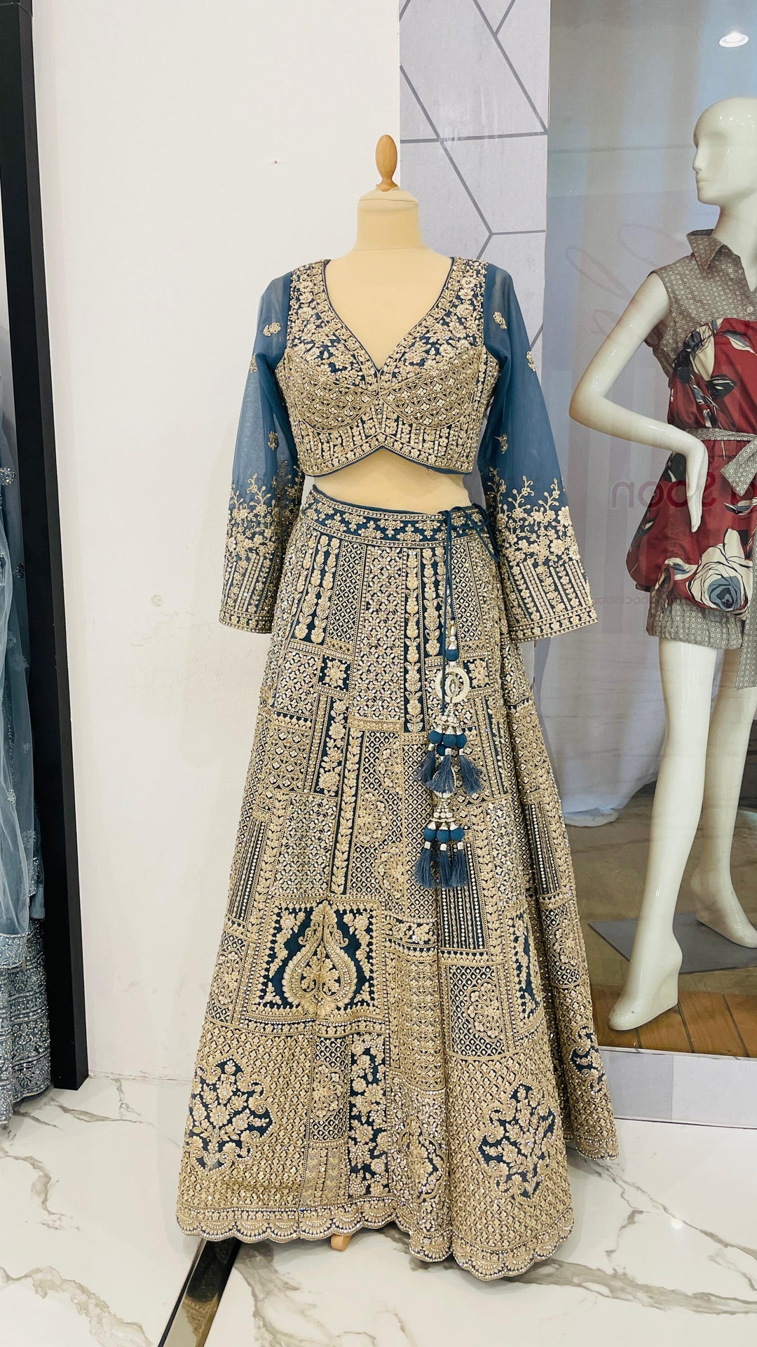 Shagun Blue Lehenga (Ready to Wear)