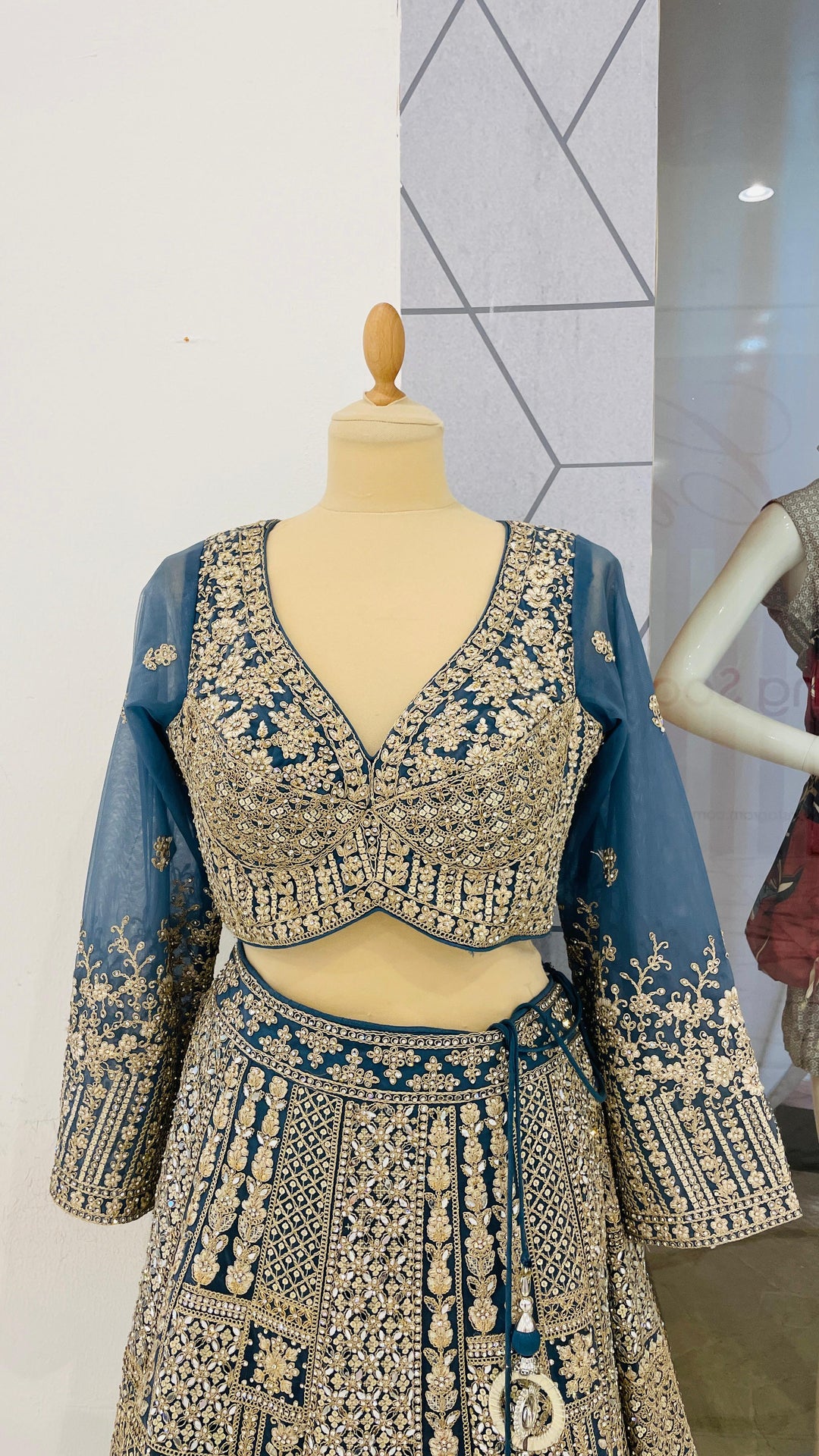 Shagun Blue Lehenga (Ready to Wear)