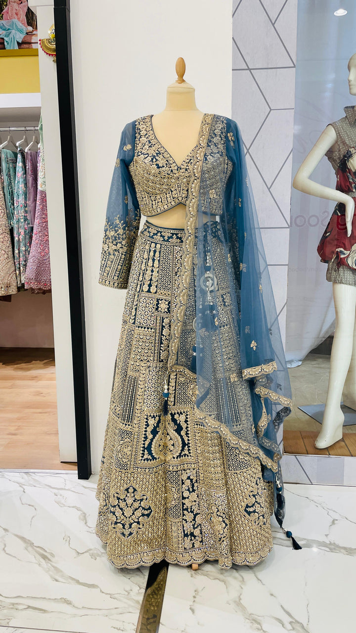 Shagun Blue Lehenga (Ready to Wear)