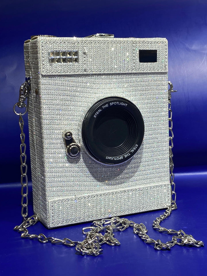 Elegant silver  camera bag