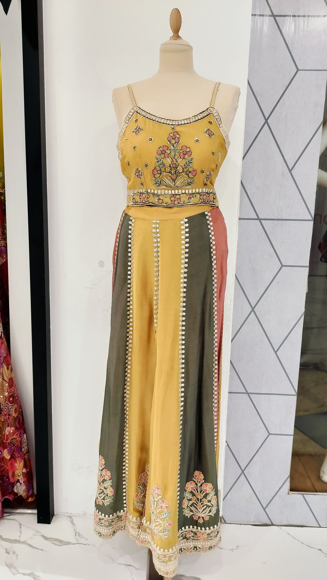 Yellow Sharara With Outer Ready to Wear.