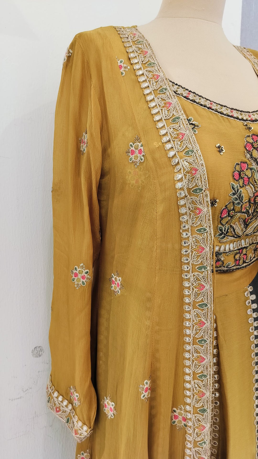 Yellow Sharara With Outer Ready to Wear.