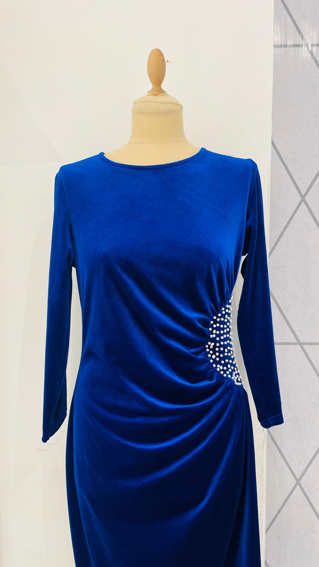 The Cobalt Velvet Dress