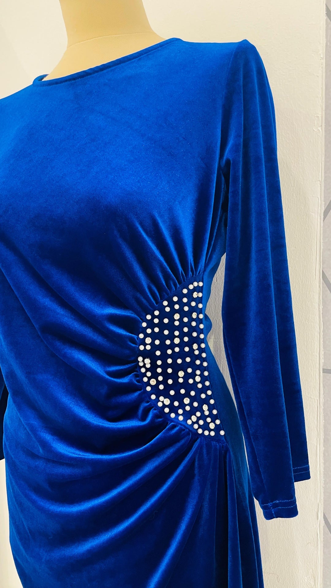 The Cobalt Velvet Dress