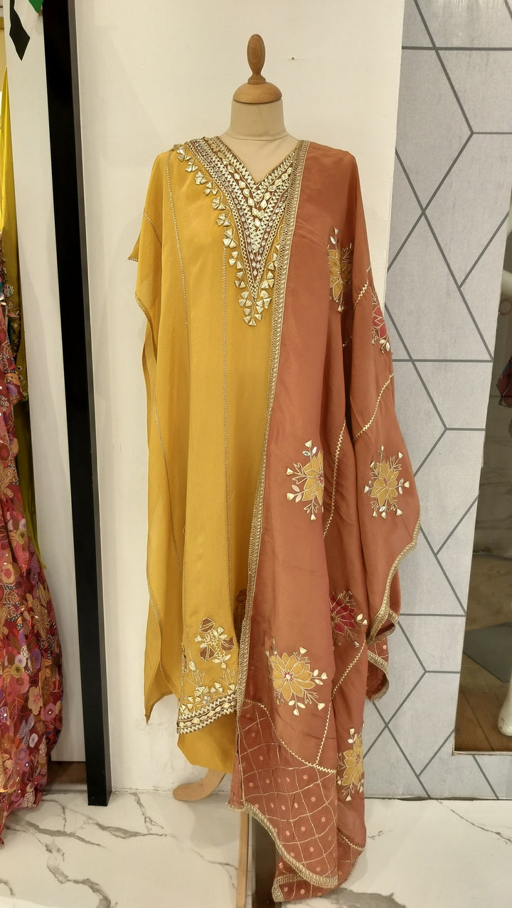 Haldi Yellow Semi Stitched Kurta Set