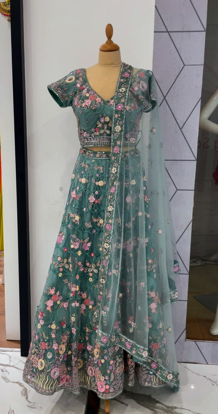 Shagun Ice Blue Lehenga