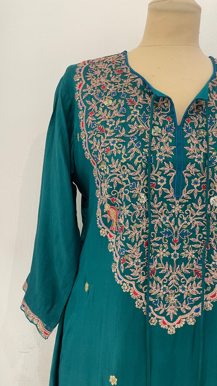 Green and Cobalt Suit ladies kurta sets in Dubai (Ready to Wear)Sets