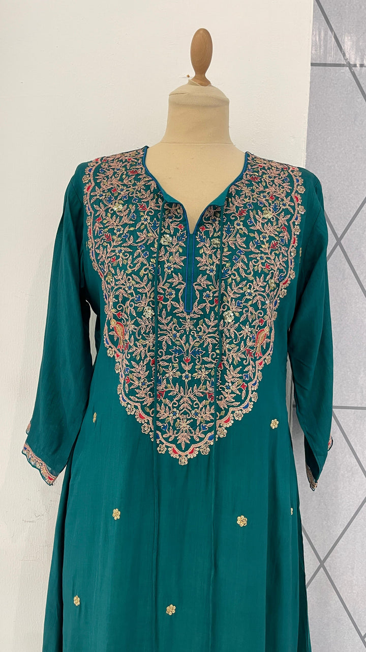 Green and Cobalt Suit ladies kurta sets in Dubai (Ready to Wear)Sets