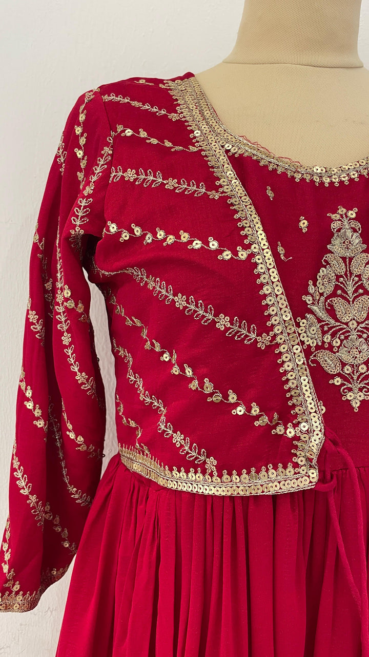 Red Long Anarkali ( Ready-to-Wear)