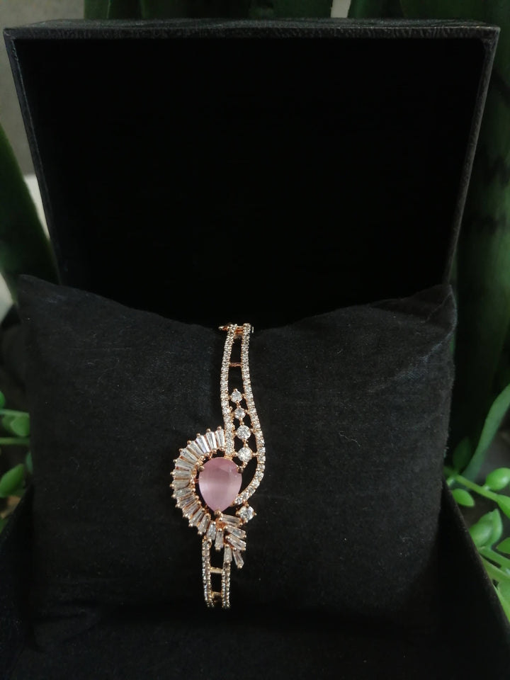 Tara Starlight Pink Crystals Art Deco Bracelet